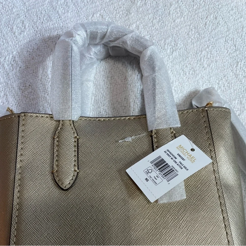 Michael Kors Metallic Gold Mini‎ Bag NWT - Picture 2 of 10